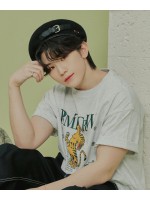 韓國Romantic Crown - [WOOZI Collection] REEL TIGER TEE SHIRT_LIGHT GREY